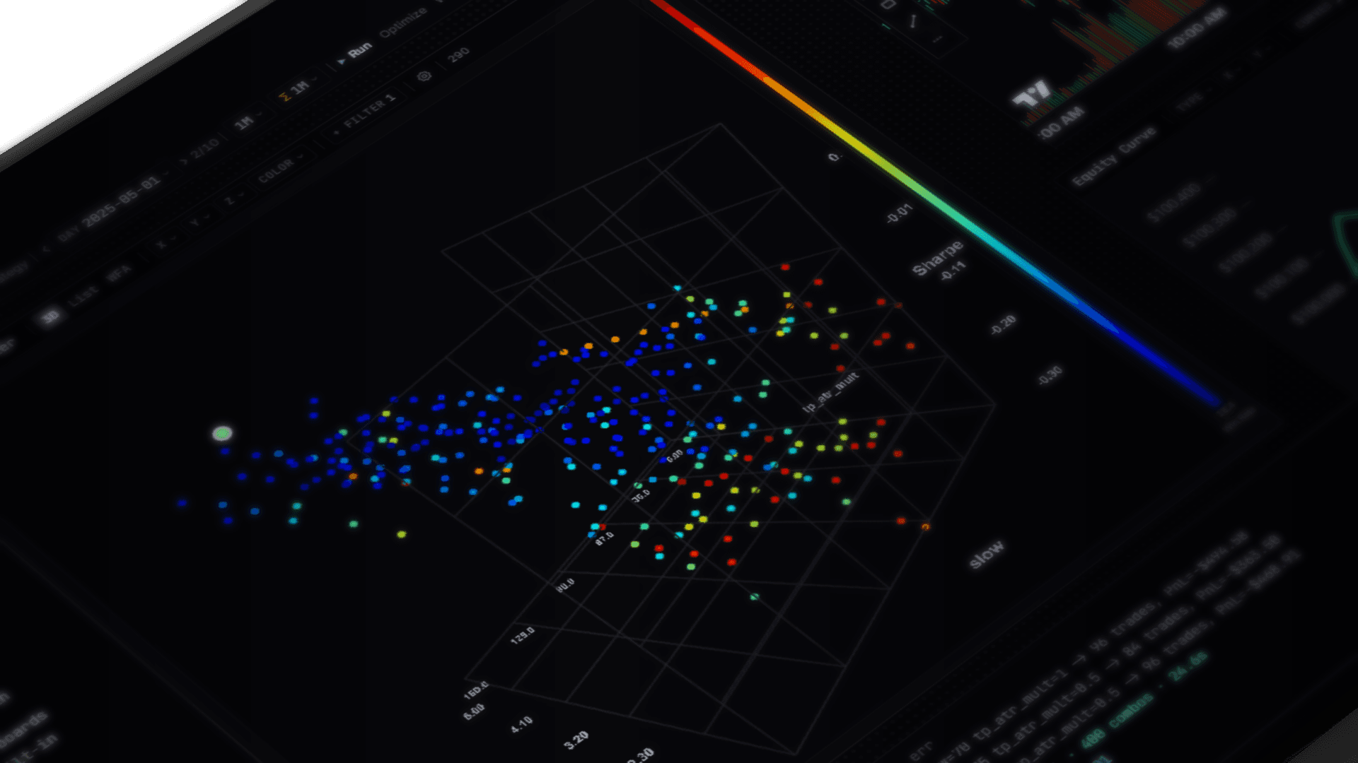 MAE/MFE 3D scatter with selection brushing
